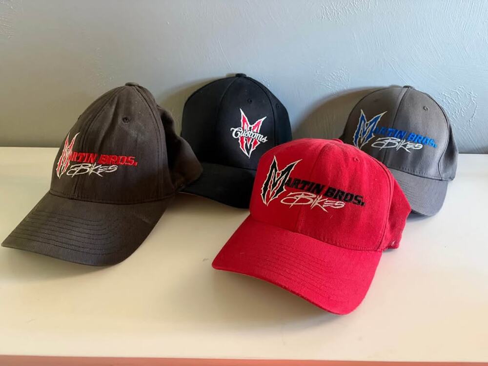 Martin Bros. Bikes & Customs Flexfit Baseball Caps - Lot of 4